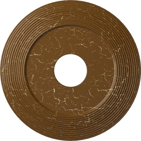 Ekena Millwork Adonis Ceiling Medallion (Canopies up to 10 1/4"), 16 1/8"OD x 3 5/8"ID x 1"P, Smokey Topaz Crackle CM16ADSTC